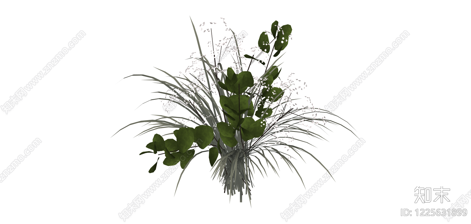绿植花艺组合模型SU模型下载【ID:1225631899】