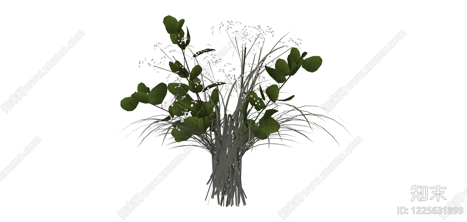 绿植花艺组合模型SU模型下载【ID:1225631899】