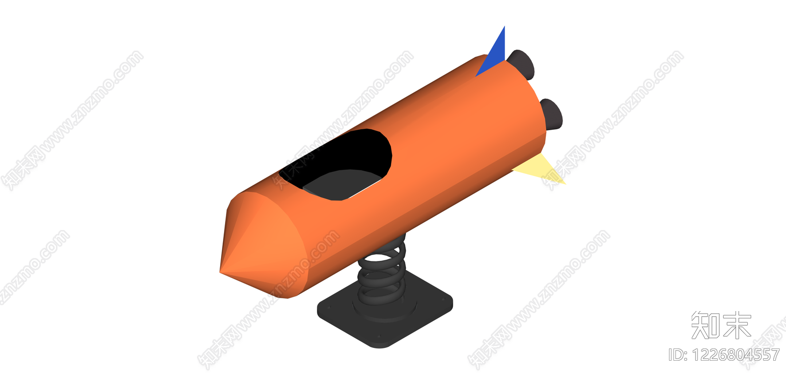 橙色弹簧底座射灯SU模型下载【ID:1226804557】