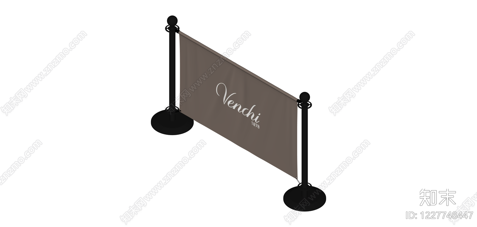 Venchi品牌隔离栏组件SU模型下载【ID:1227748447】