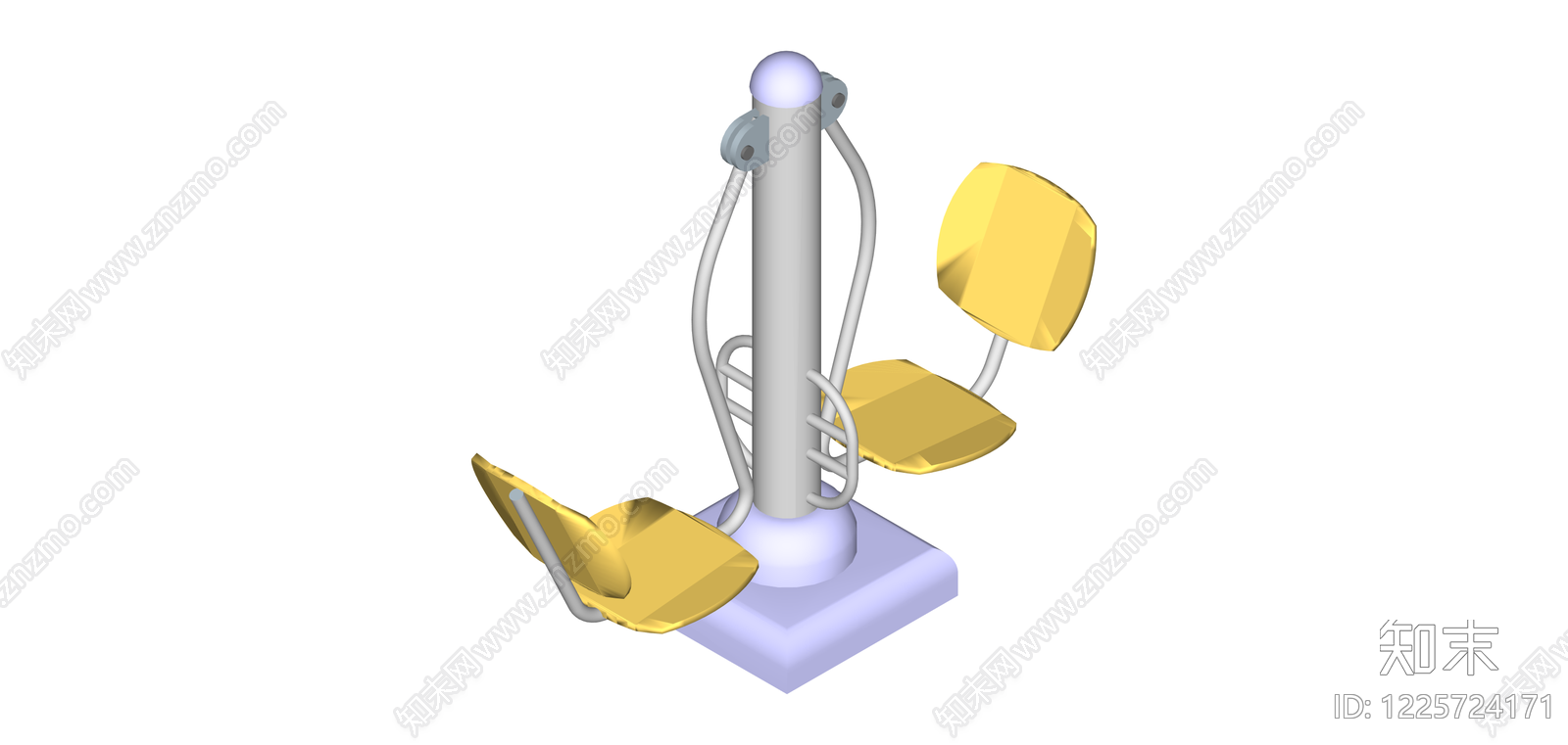 双人户外扭腰器SU模型下载【ID:1225724171】