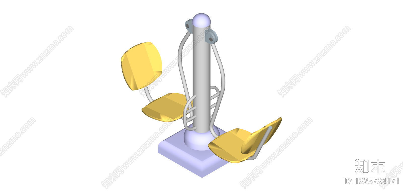 双人户外扭腰器SU模型下载【ID:1225724171】