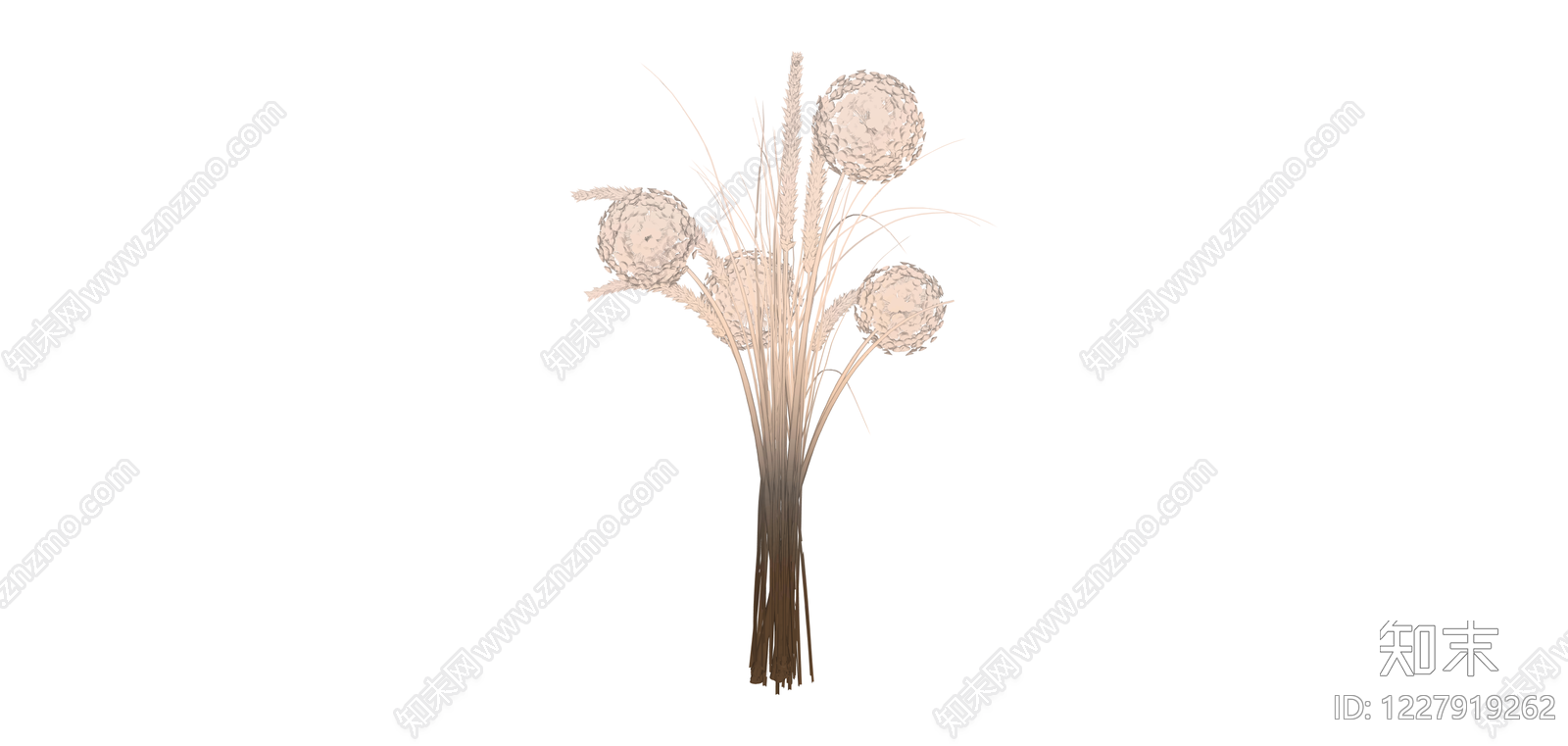 干花花束组合SU模型下载【ID:1227919262】