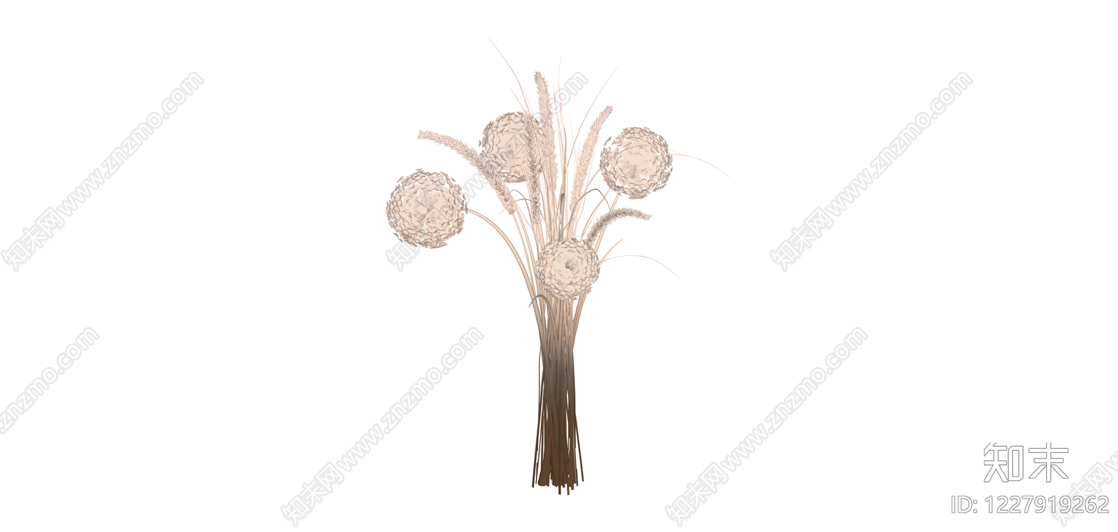 干花花束组合SU模型下载【ID:1227919262】