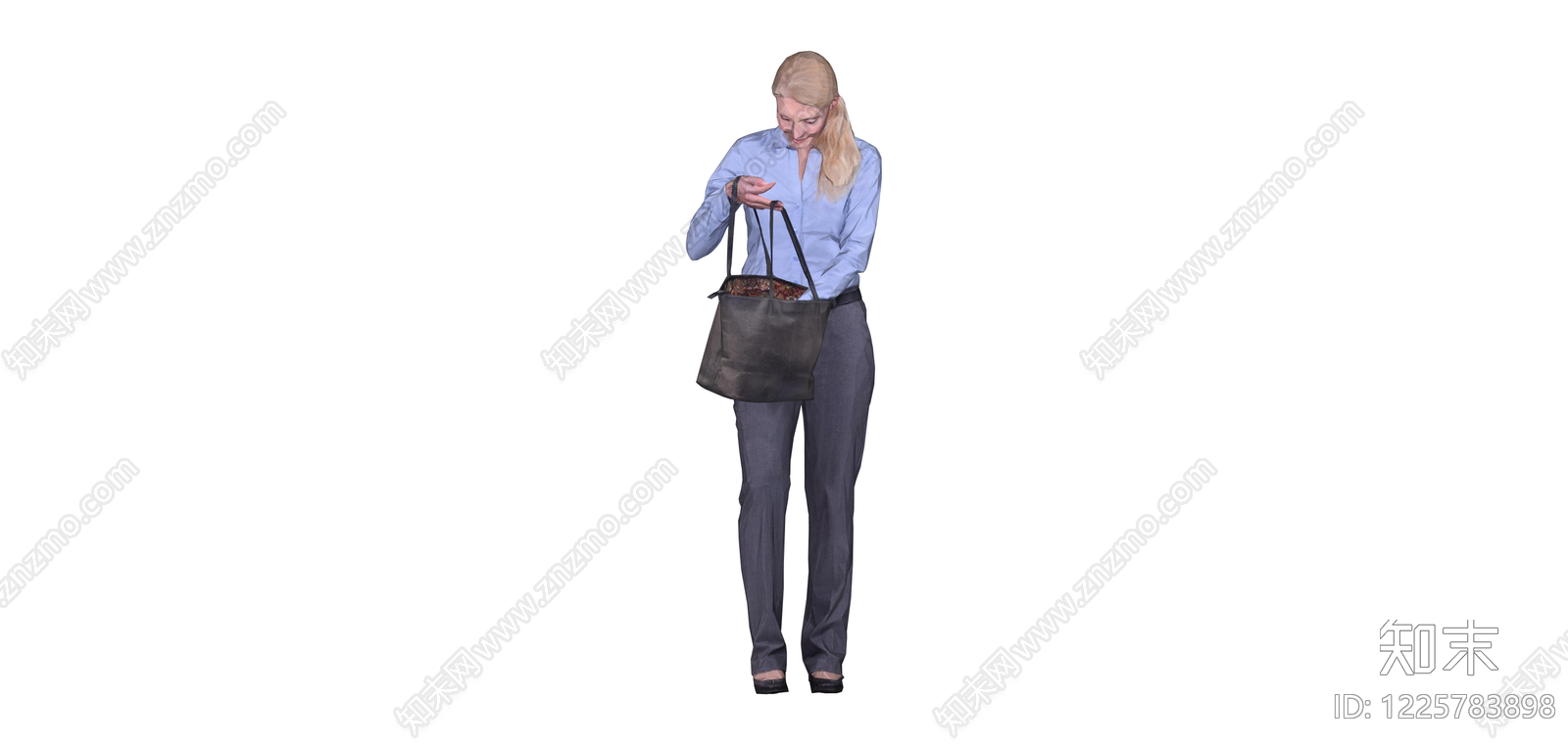 女性人物手提包SU模型下载【ID:1225783898】