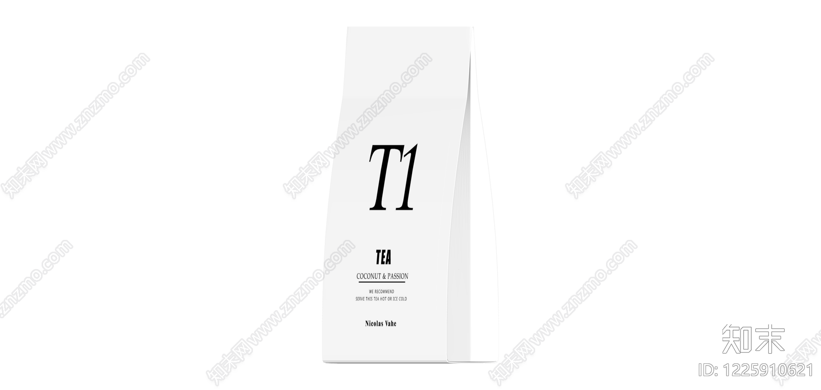 T1品牌茶叶包装袋SU模型下载【ID:1225910621】