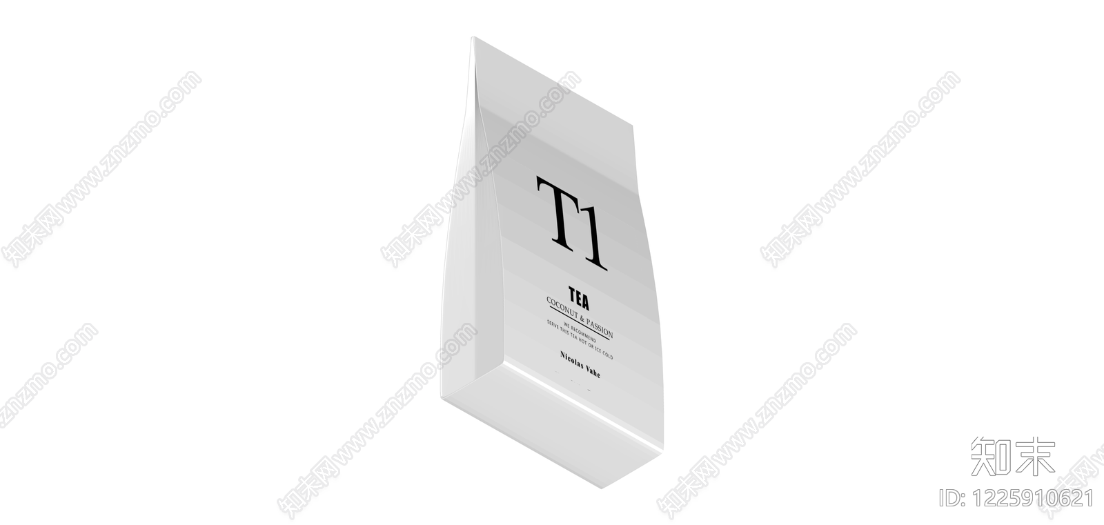 T1品牌茶叶包装袋SU模型下载【ID:1225910621】