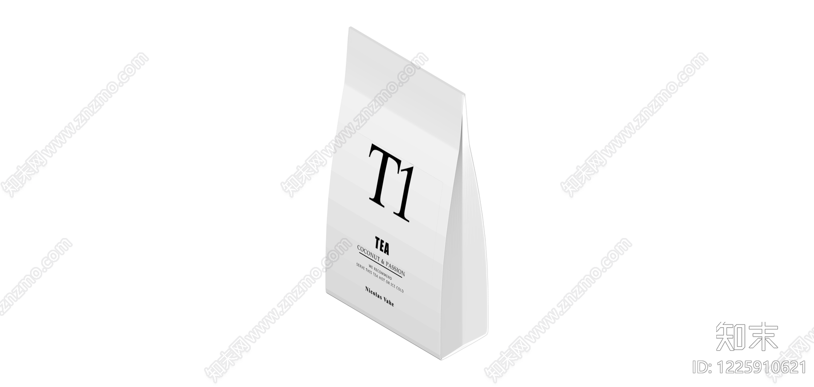 T1品牌茶叶包装袋SU模型下载【ID:1225910621】