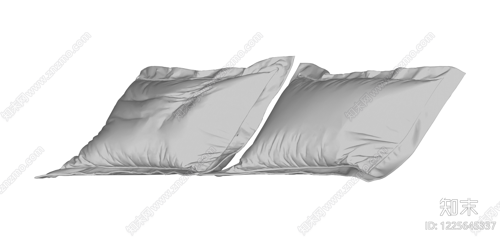 灰色褶皱枕套SU模型下载【ID:1225645337】