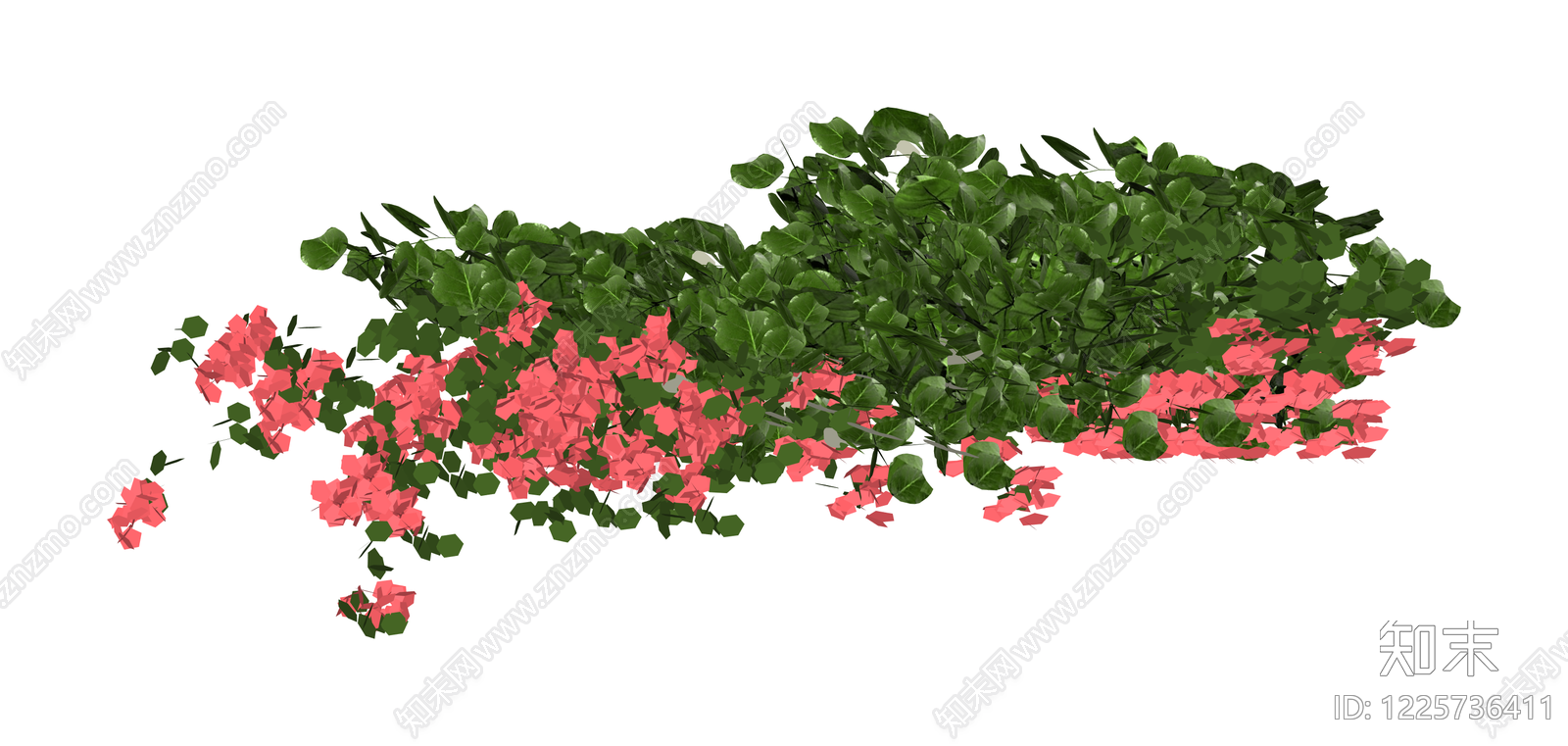 粉色花卉攀爬藤蔓SU模型下载【ID:1225736411】