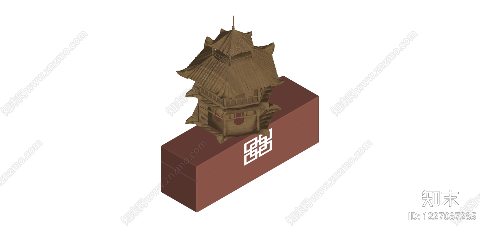 中式多层塔楼模型SU模型下载【ID:1227087285】