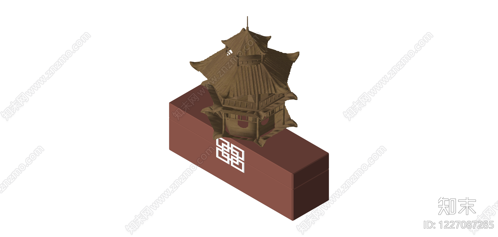 中式多层塔楼模型SU模型下载【ID:1227087285】