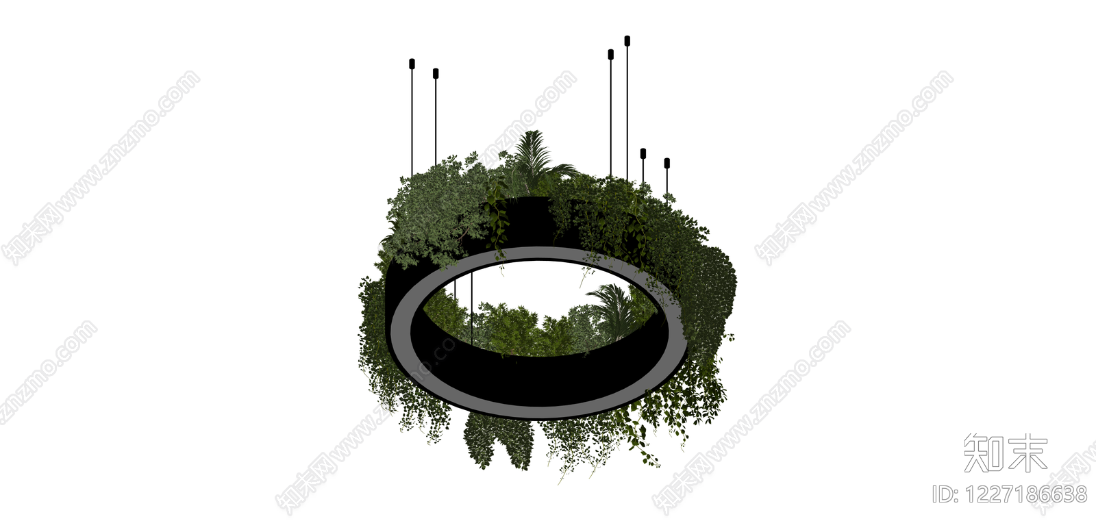 悬挂式绿植景观装置SU模型下载【ID:1227186638】