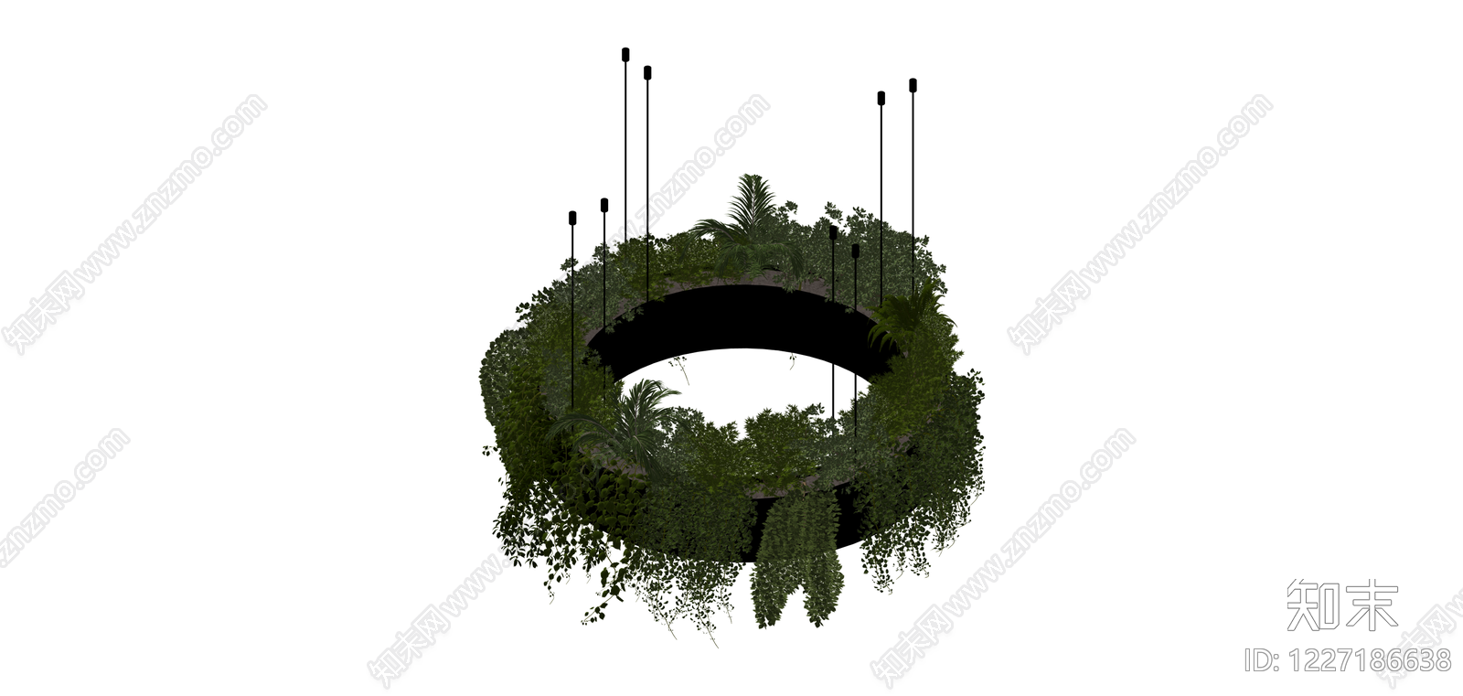 悬挂式绿植景观装置SU模型下载【ID:1227186638】