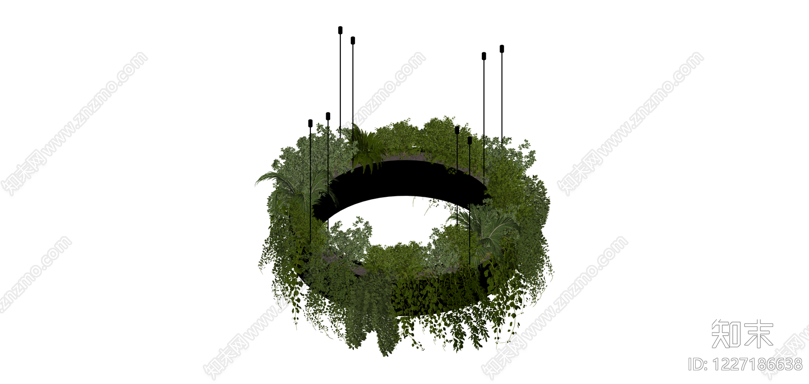 悬挂式绿植景观装置SU模型下载【ID:1227186638】