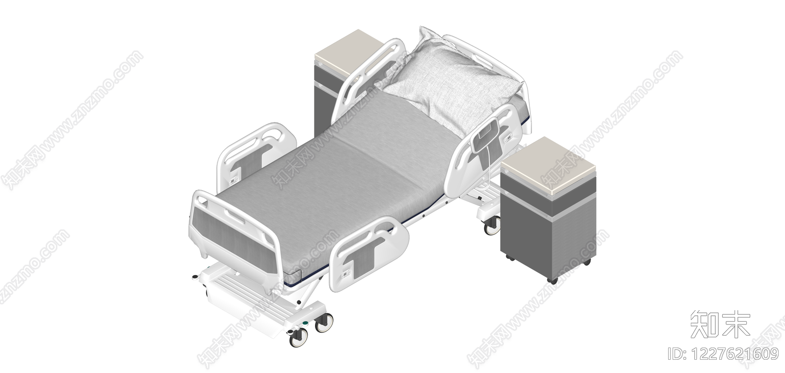多功能医用病床组件SU模型下载【ID:1227621609】