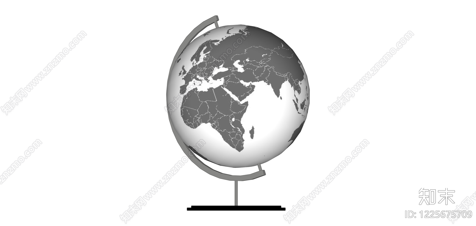 桌面地球仪摆件SU模型下载【ID:1225675709】