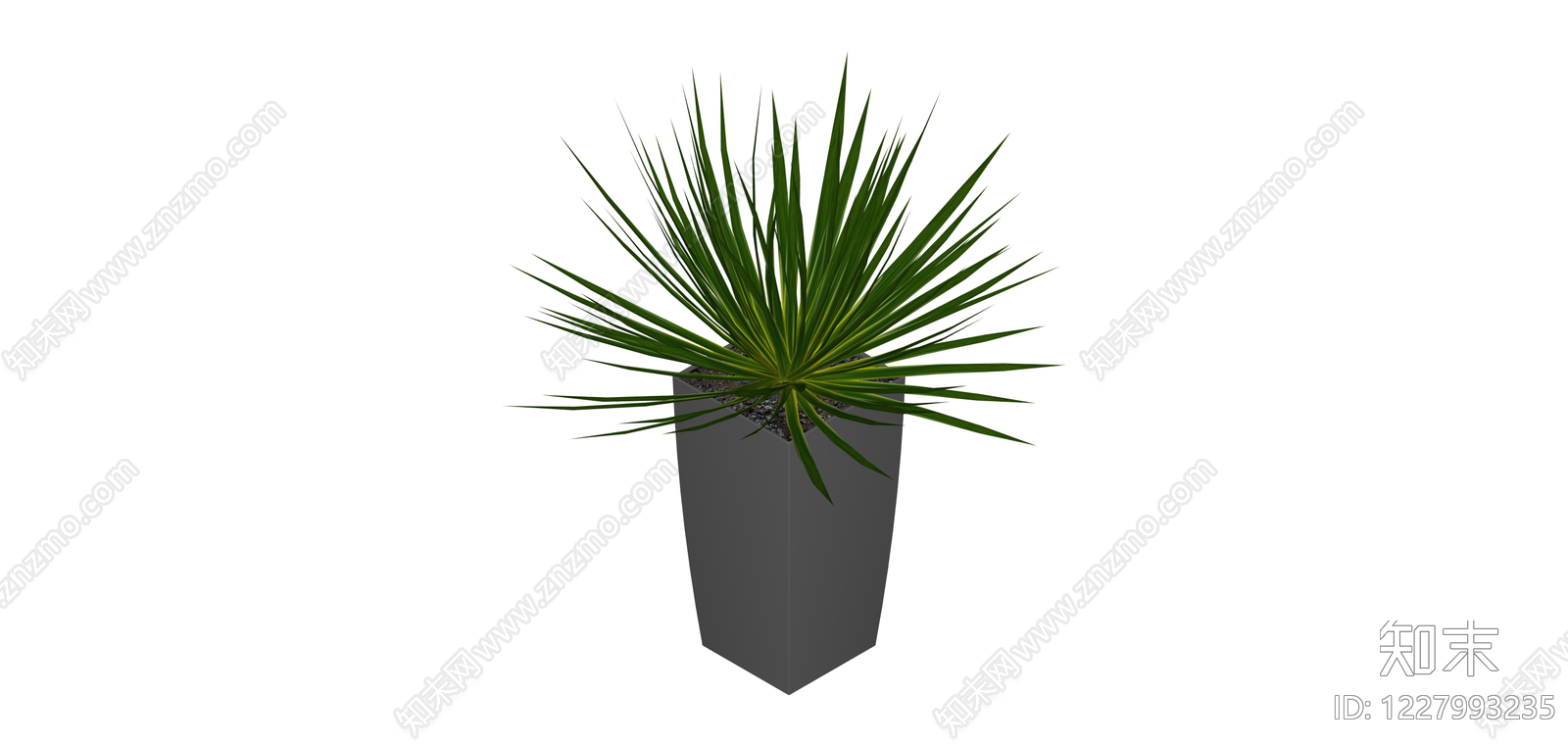 带盆盆栽绿植SU模型下载【ID:1227993235】
