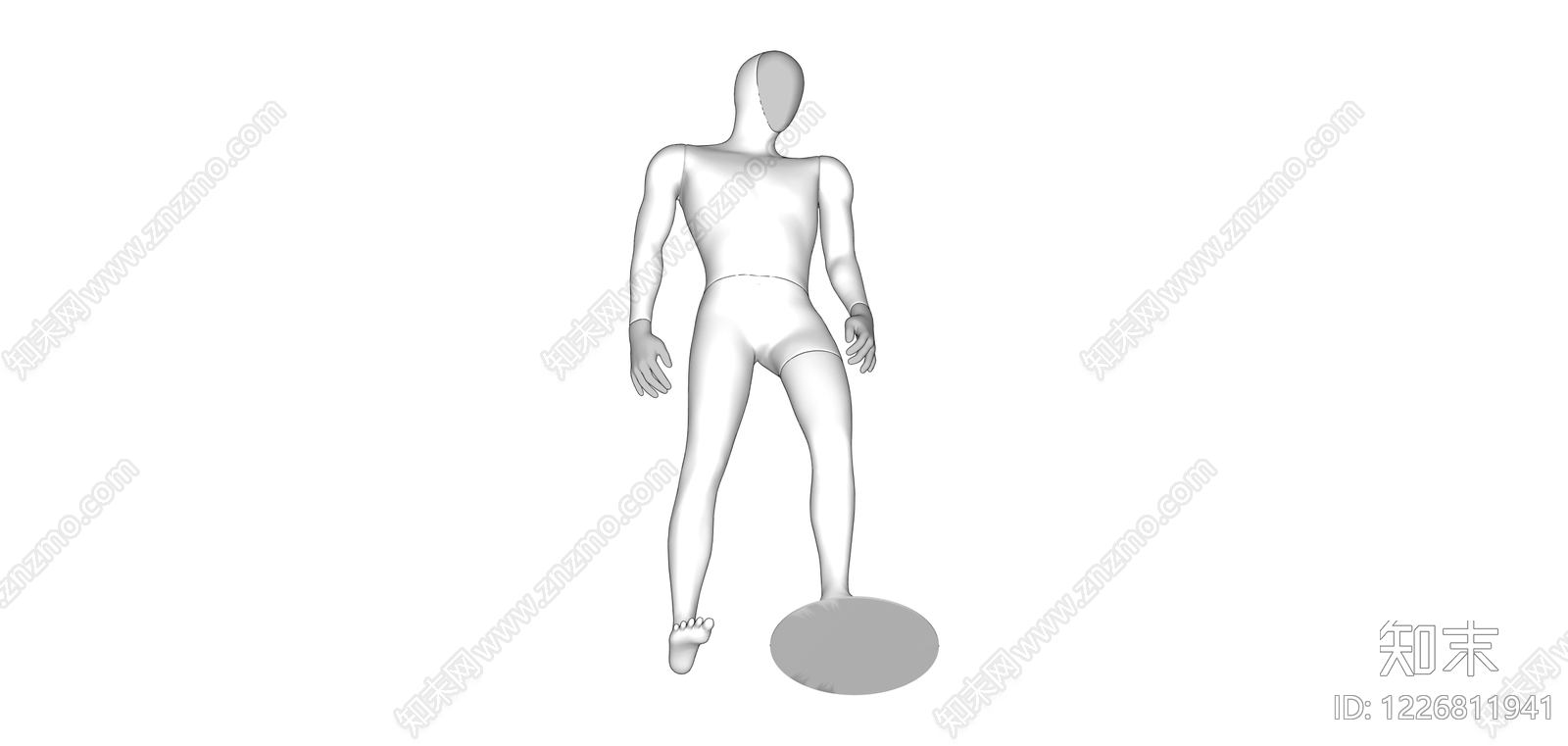 男性人体模型SU模型下载【ID:1226811941】