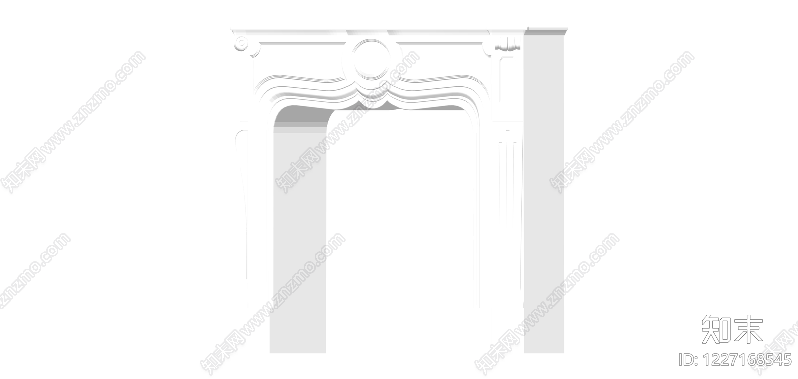 欧式壁炉白模SU模型下载【ID:1227168545】