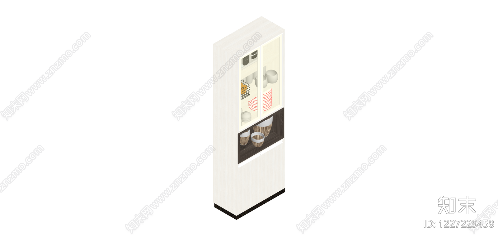 白色高柜展示模型SU模型下载【ID:1227229458】