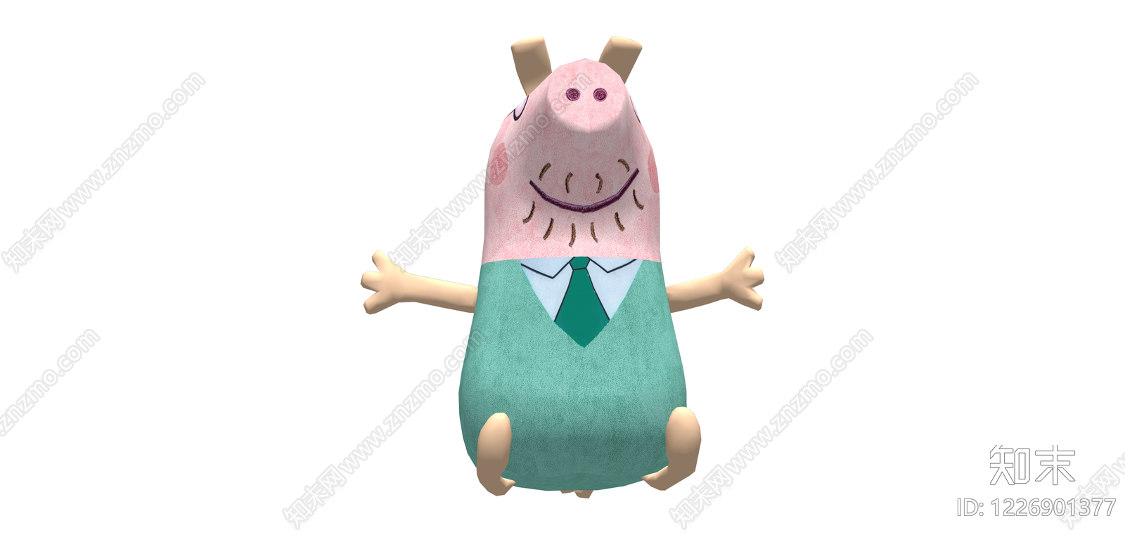 3D卡通人物模型SU模型下载【ID:1226901377】