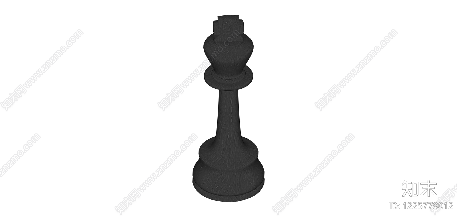 黑色纹理国际象棋王SU模型下载【ID:1225779012】