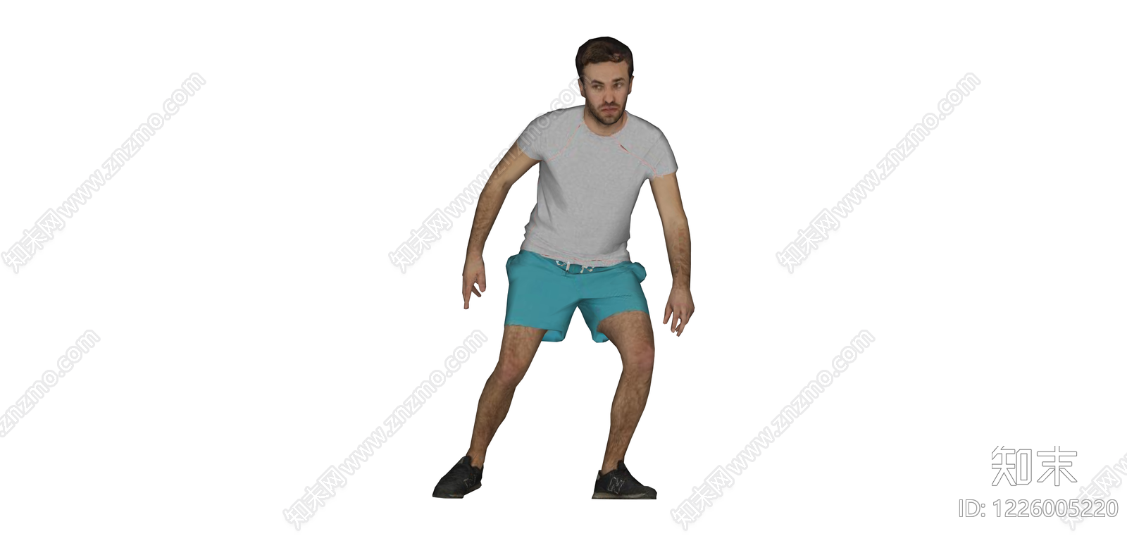 3D男性人物模型SU模型下载【ID:1226005220】