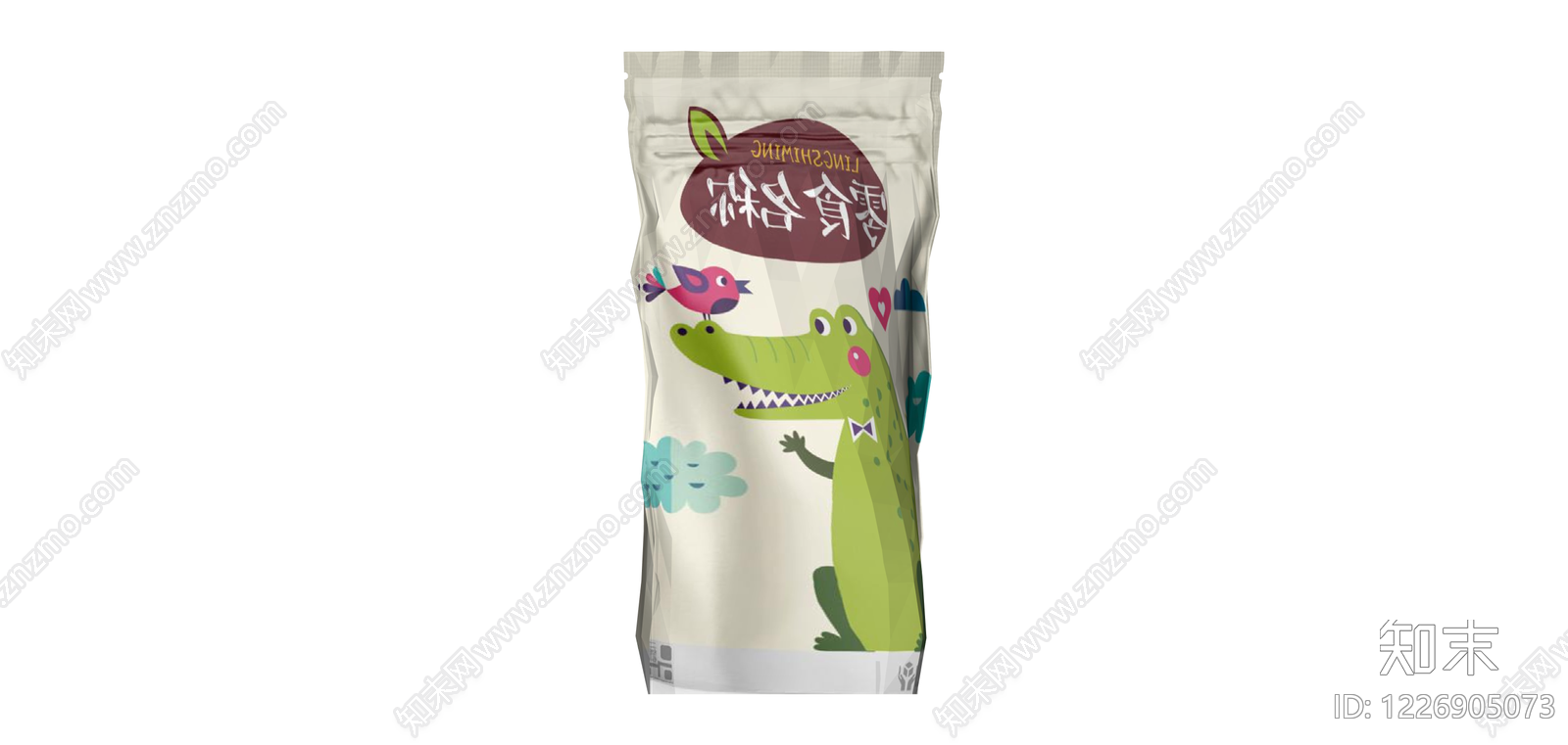 卡通鳄鱼零食包装袋SU模型下载【ID:1226905073】