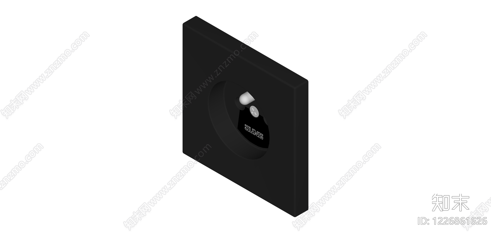 黑色面板开关插座SU模型下载【ID:1226861626】