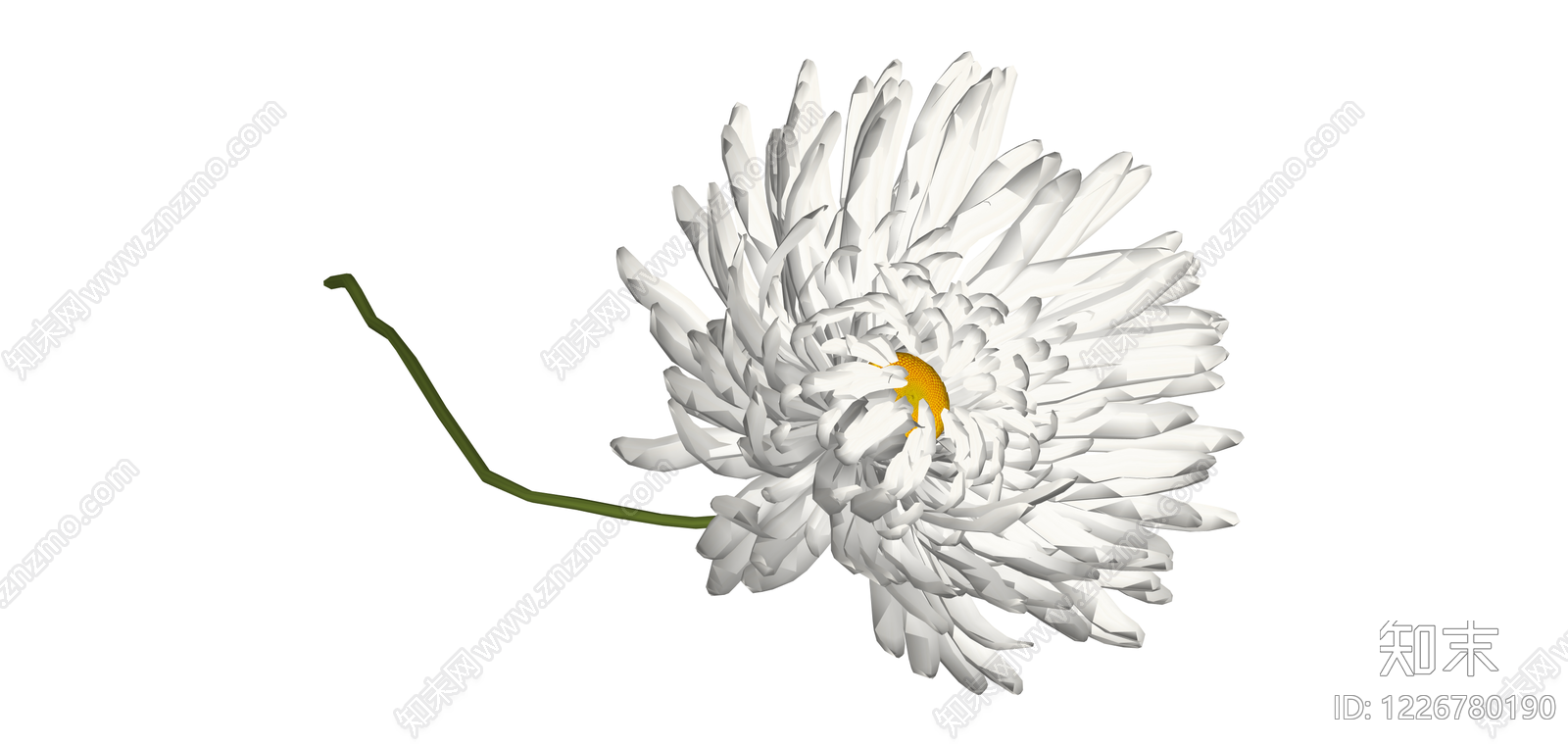 白色菊花模型SU模型下载【ID:1226780190】