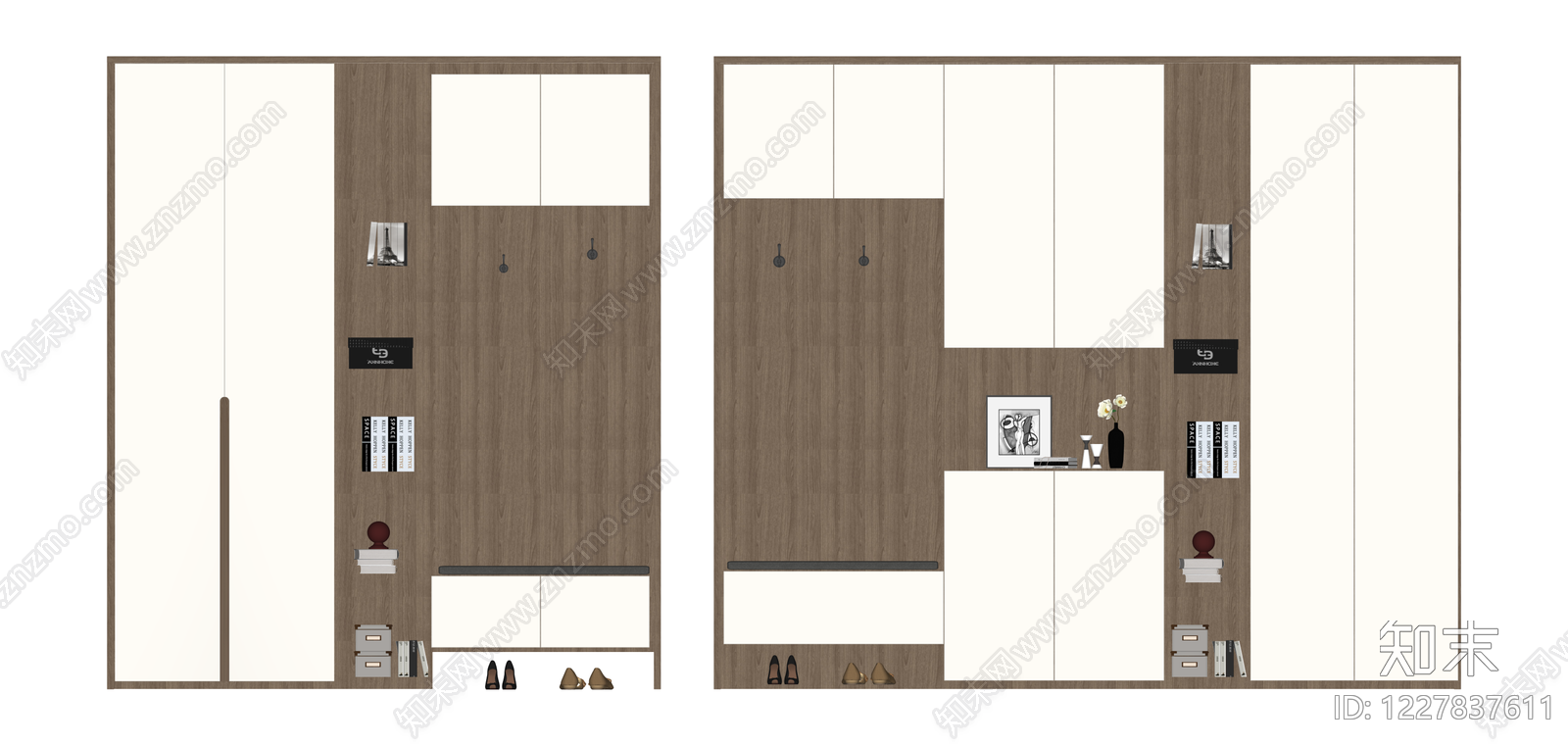 现代组合玄关柜SU模型下载【ID:1227837611】