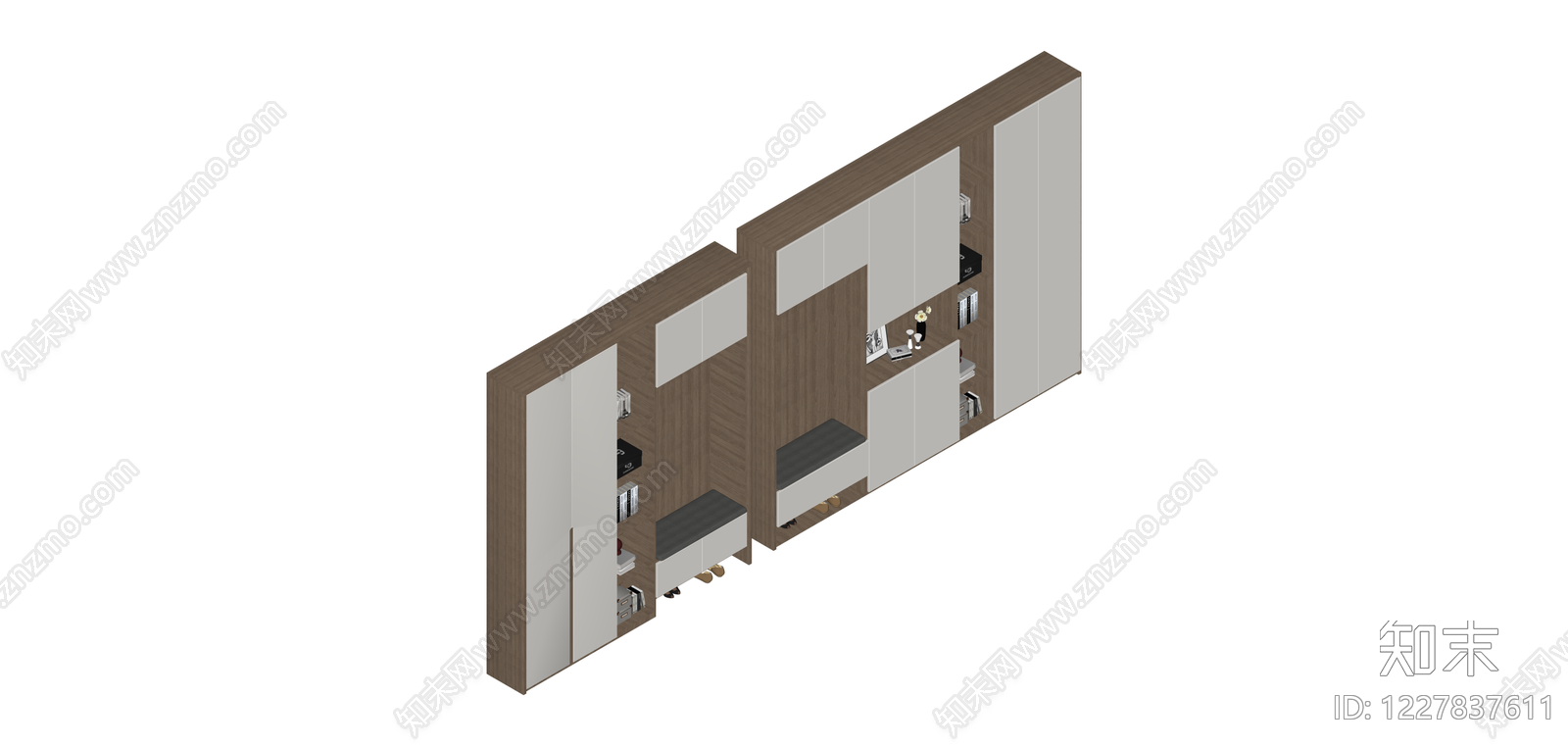 现代组合玄关柜SU模型下载【ID:1227837611】