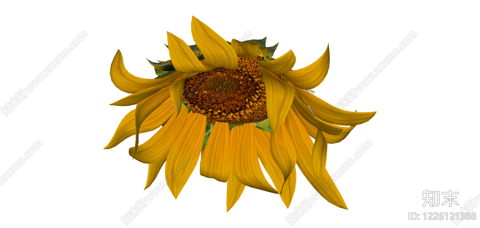 向日葵花艺组件SU模型下载【ID:1226121388】