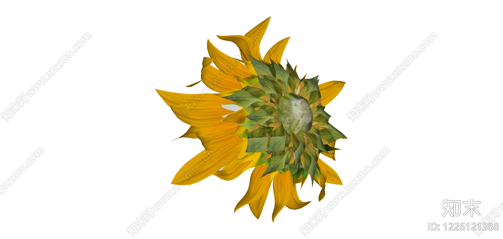 向日葵花艺组件SU模型下载【ID:1226121388】