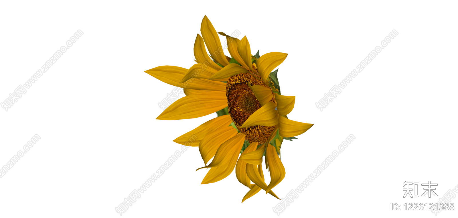 向日葵花艺组件SU模型下载【ID:1226121388】