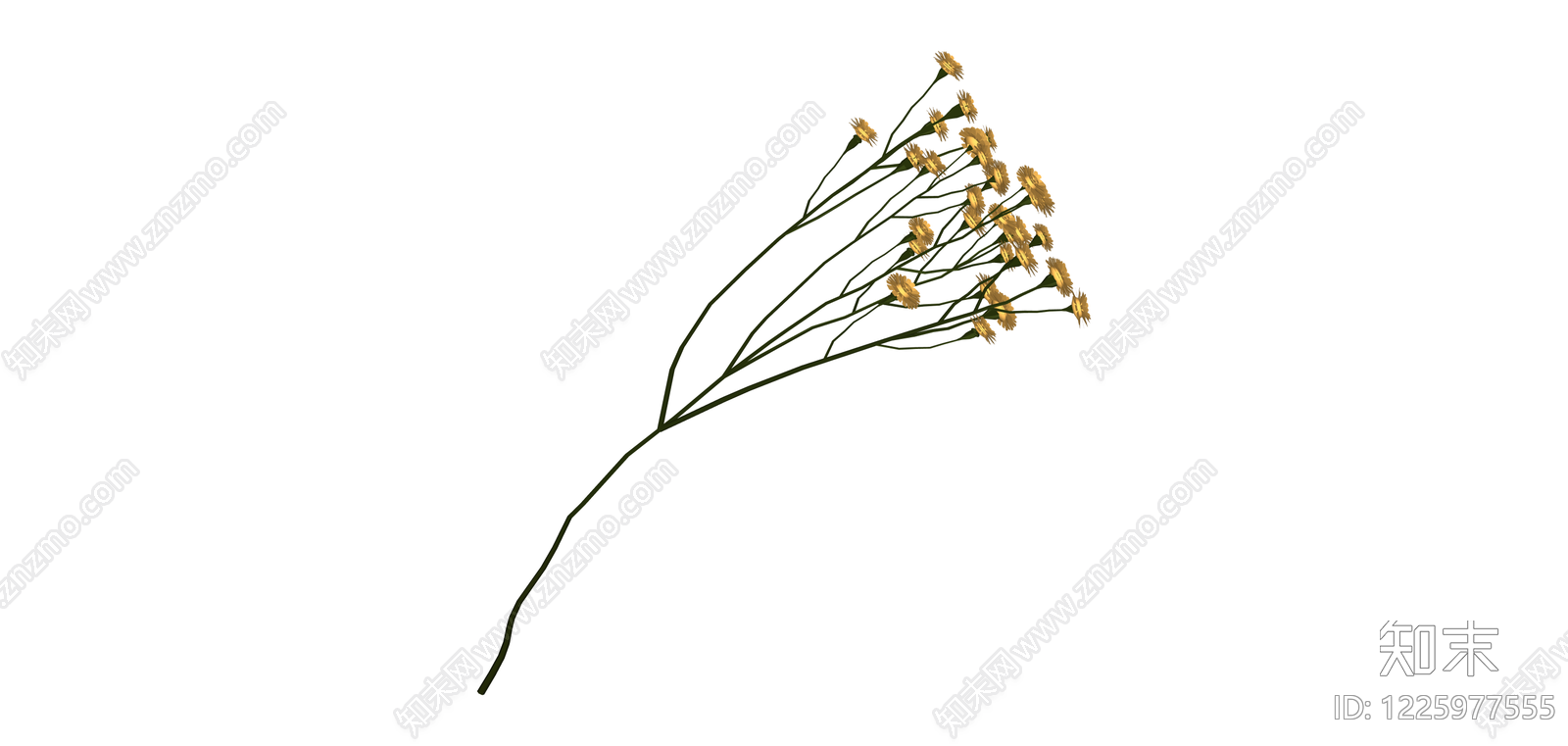 黄色小花艺组合SU模型下载【ID:1225977555】