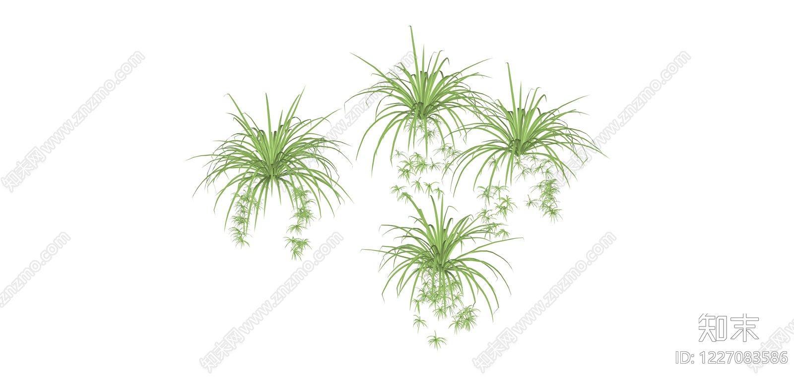 景观绿植组合模型SU模型下载【ID:1227083586】