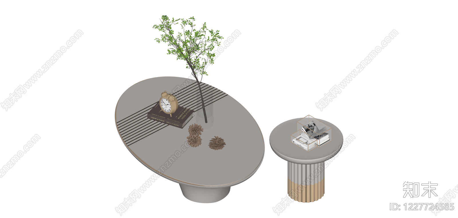 现代风格组合茶几SU模型下载【ID:1227724585】