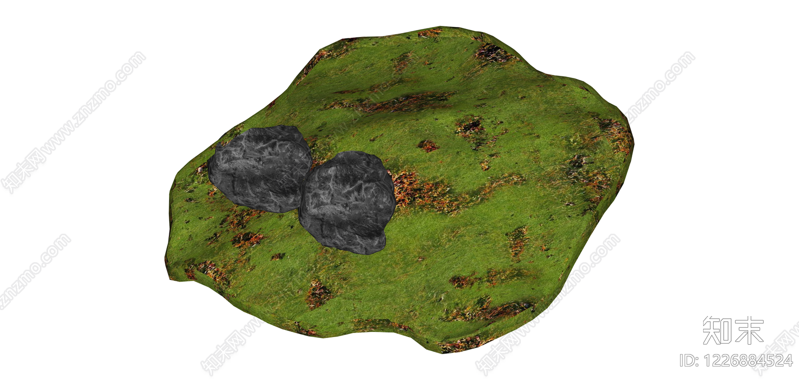 草地景观石组合SU模型下载【ID:1226884524】