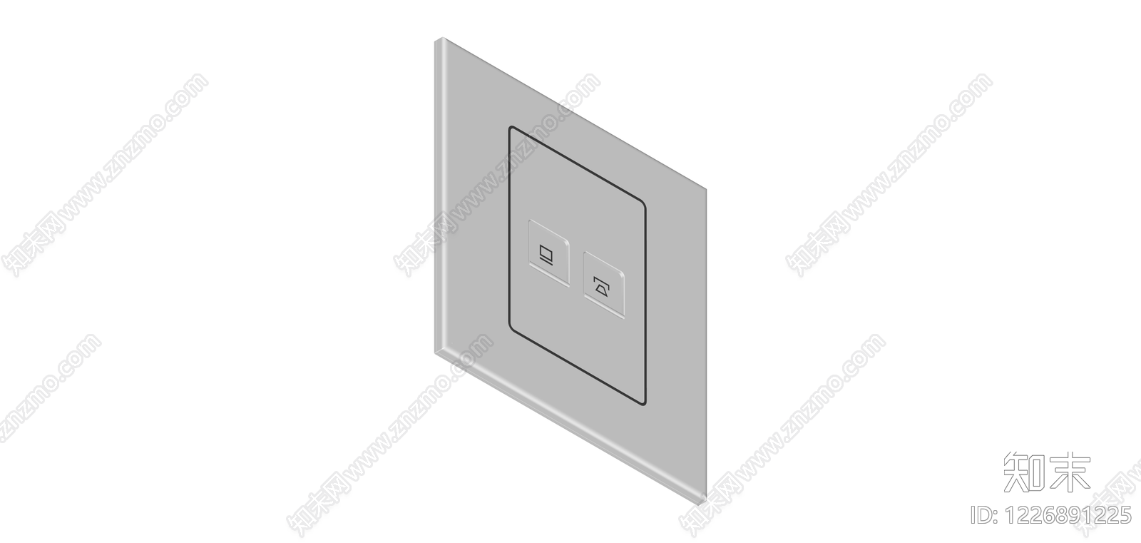 双键墙面开关面板SU模型下载【ID:1226891225】