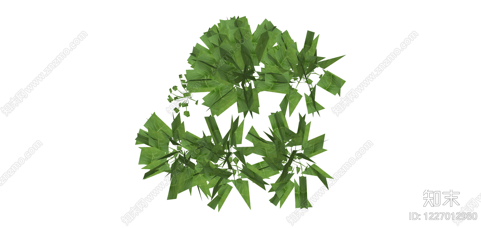 绿色阔叶植物模型SU模型下载【ID:1227012980】