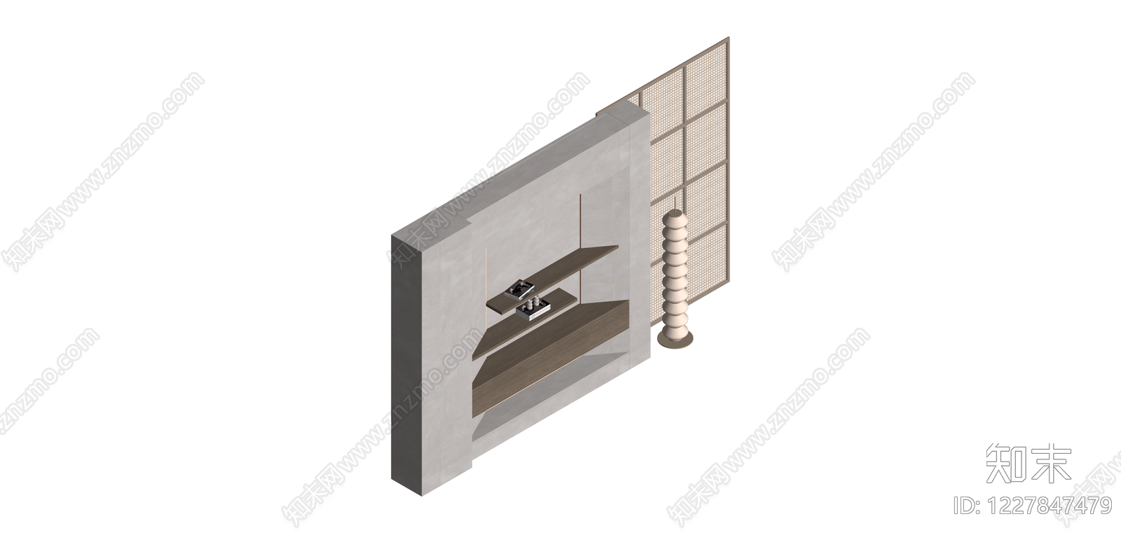 现代风格电视墙组合SU模型下载【ID:1227847479】