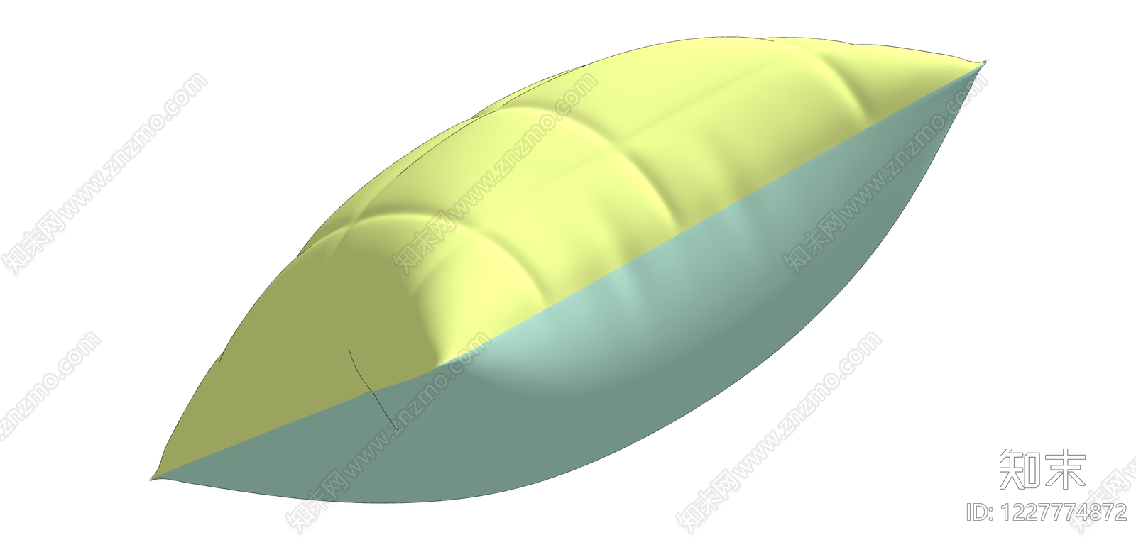 黄色绗缝软包靠枕SU模型下载【ID:1227774872】