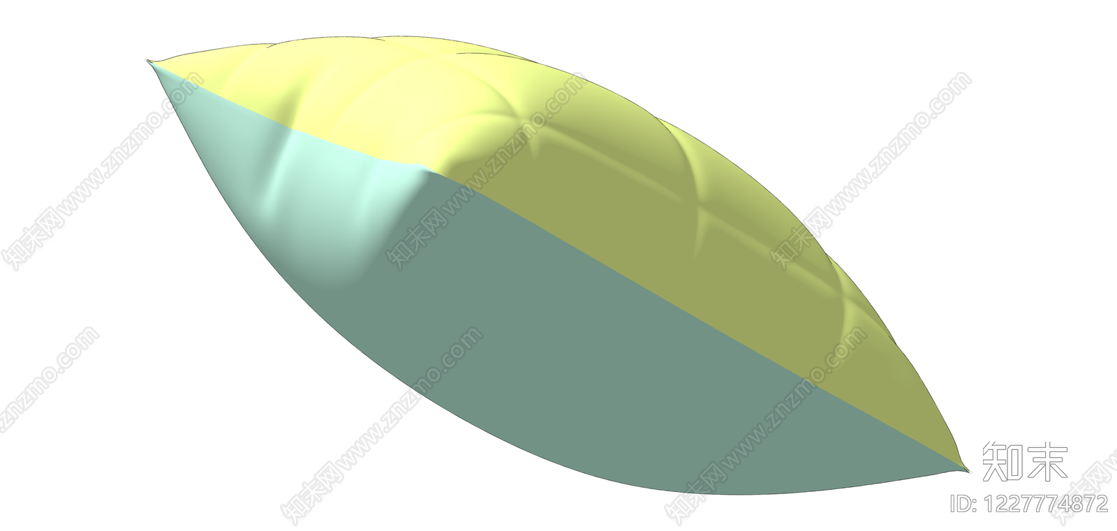 黄色绗缝软包靠枕SU模型下载【ID:1227774872】