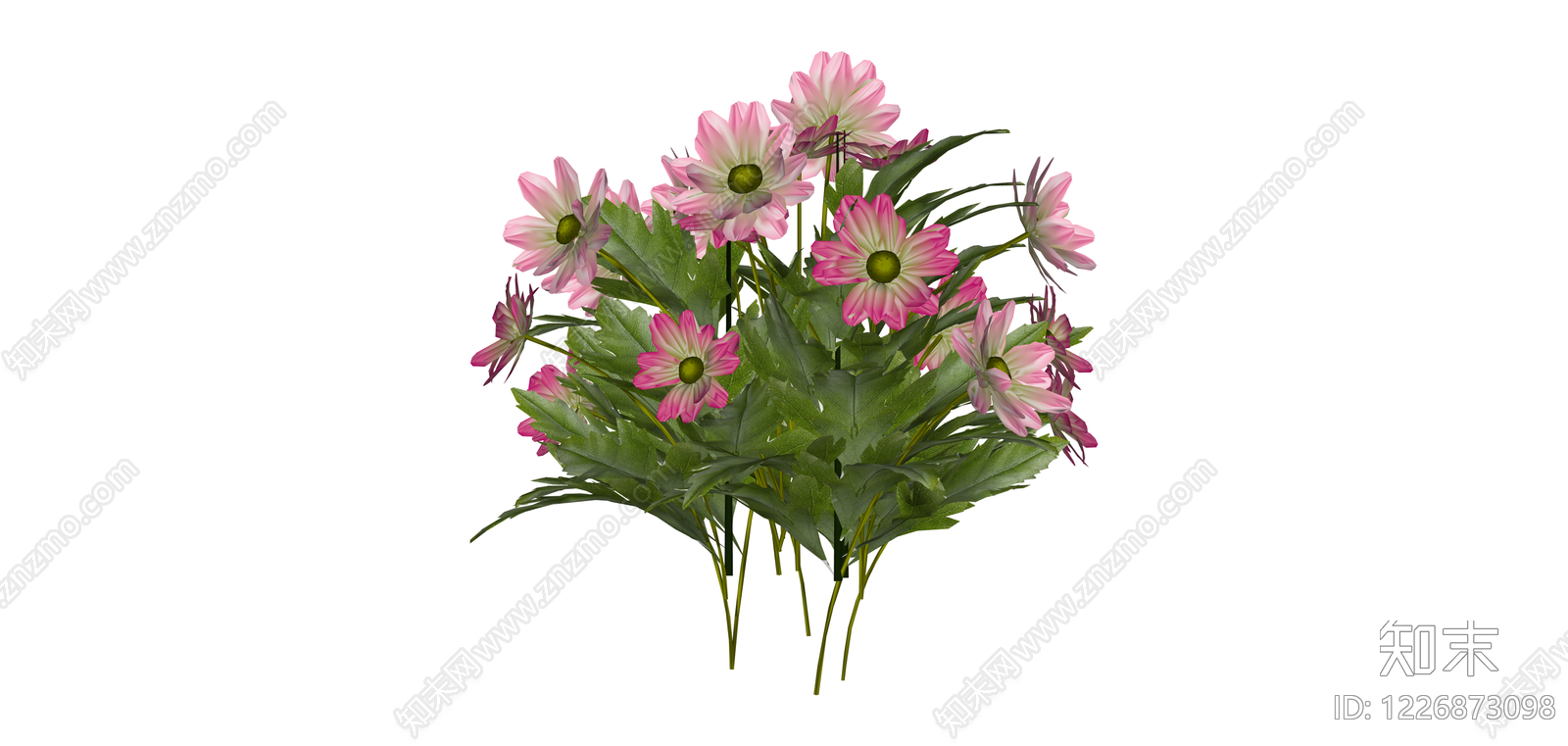 粉色花艺组合模型SU模型下载【ID:1226873098】