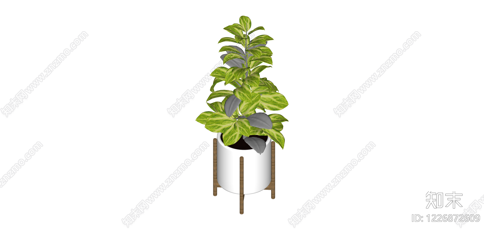 带盆绿植盆栽SU模型下载【ID:1226872609】