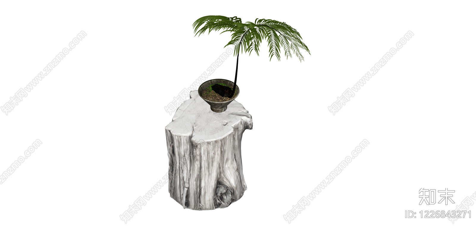 盆栽绿植景观小品SU模型下载【ID:1226843271】