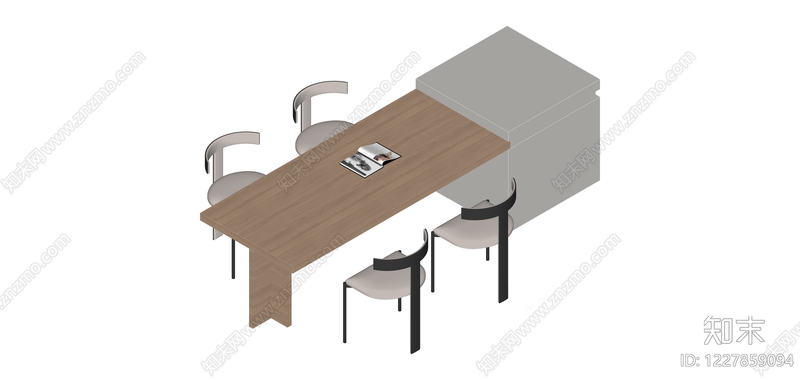 餐桌椅组合家具SU模型下载【ID:1227859094】