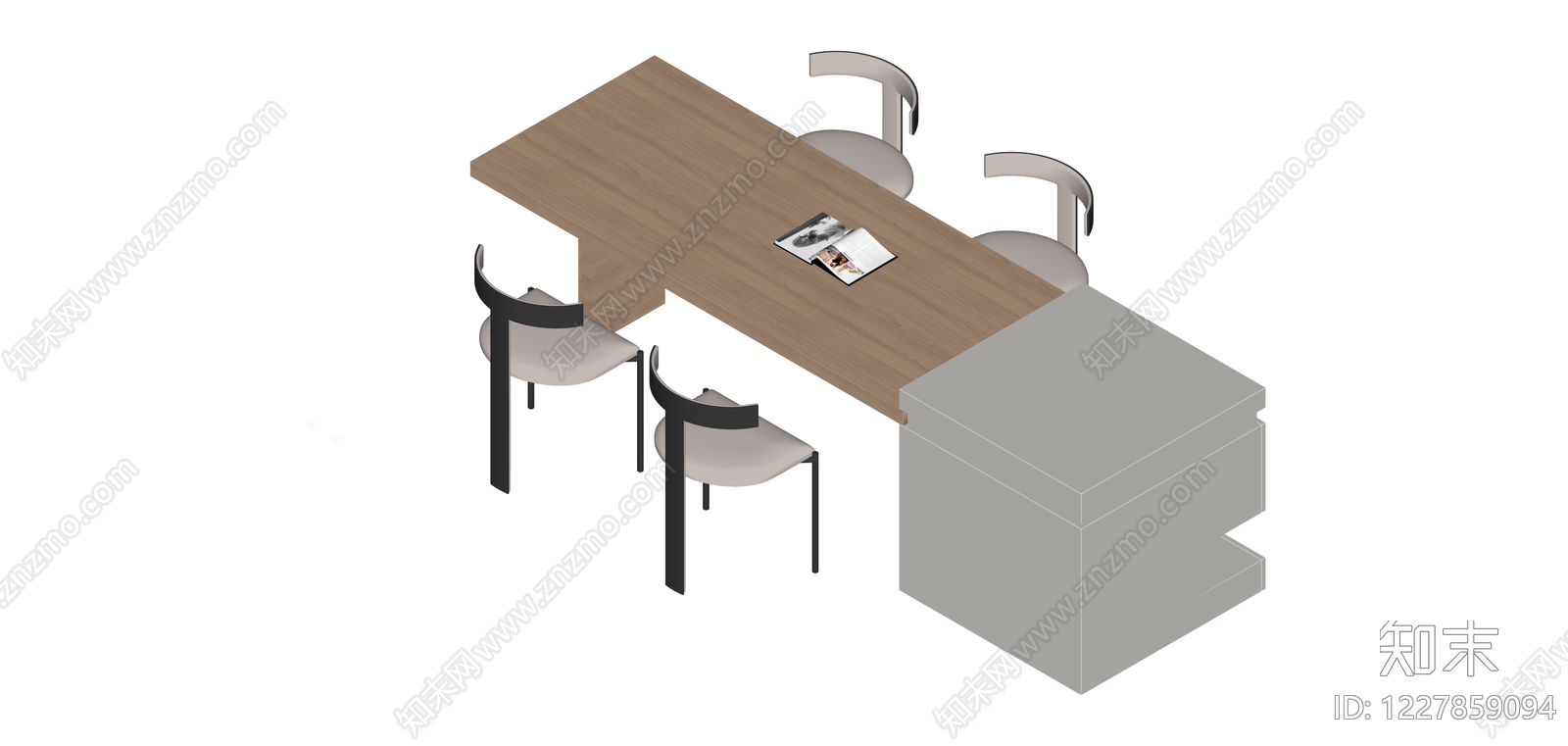 餐桌椅组合家具SU模型下载【ID:1227859094】